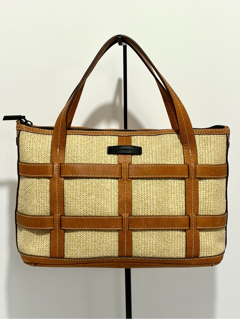 HAMMITT Addie MD Crossbody/Tote In Saddle Raffia/Bronze Hardware Like ๐ - Picture 7 of 16